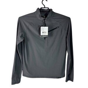 Obermeyer Men's M Flex 1/4 Zip‎ Baselayer Knit Pullover Shirt Gray NWT